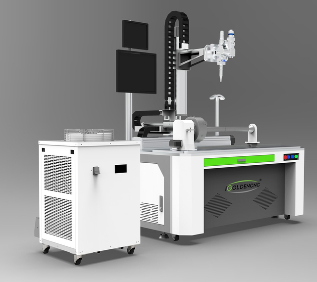 Máquina de solda a laser de fibra automática