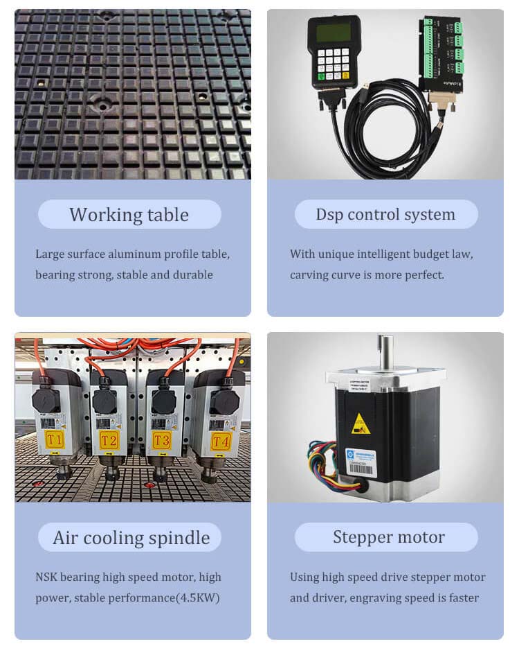 3 eixos da m&aacute;quina de gravura de madeira do roteador CNC